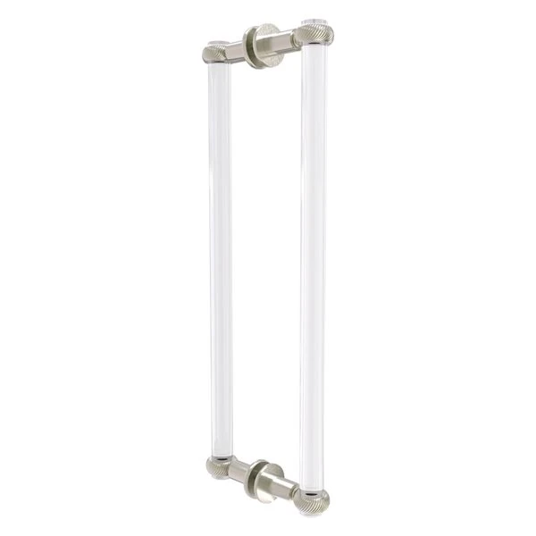 Allied Brass Clearview Collection Satin Nickel 18-in Hinged Shower Door Pull With Twisted Accents