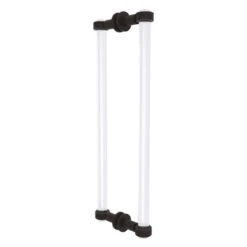 Allied Brass Clearview Collection Oil-Rubbed Bronze 18-in Hinged Shower Door Pull With Grooved Accents