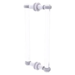 Allied Brass Clearview Collection Matte White 12-in Hinged Shower Door Pull With Twisted Accents