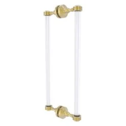 Allied Brass Pacific Grove Satin Brass 18-in Hinged Shower Door Pull With Dotted Accents