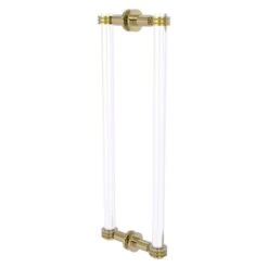 Allied Brass Clearview Collection Unlacquered Brass 18-in Hinged Shower Door Pull With Dotted Accents