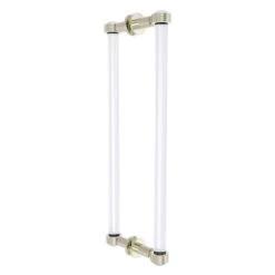 Allied Brass Clearview Collection Polished Nickel 18-in Hinged Shower Door Pull With Grooved Accents
