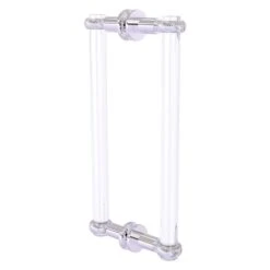 Allied Brass Clearview Collection Polished Chrome 12-in Hinged Shower Door Pull With Twisted Accents