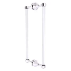 Allied Brass Pacific Grove Polished Chrome 18-in Hinged Shower Door Pull With Dotted Accents