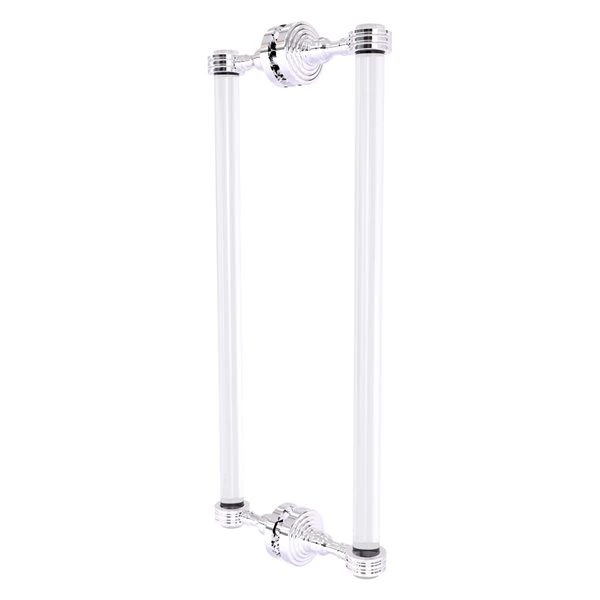 Allied Brass Pacific Grove Polished Chrome 18-in Hinged Shower Door Pull With Dotted Accents