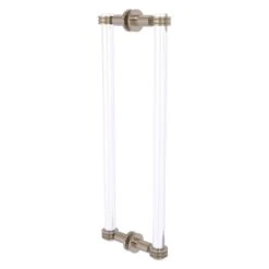 Allied Brass Clearview Collection Antique Pewter 18-in Hinged Shower Door Pull With Dotted Accents