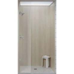 Wetwall 36-in X 96-in Norwegian Elm Shower Wall Panel Kit