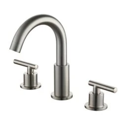 Boyel Living 8-in 2-Handle Mid-Arc Bathroom Faucet In Brushed Nickel