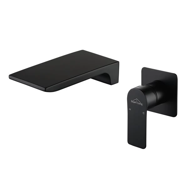 Boyel Living 1-Handle Waterfall Bathroom Sink Faucet In Matte Black - Image 3