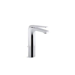 KOHLER Avid Polished Chrome 1-Handle Single Hole WaterSense Labelled Bathroom Sink Faucet - Drain Included