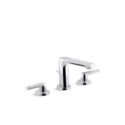 KOHLER Avid Polished Chrome 2-Handle Widespread Bathroom Sink Faucet - Drain Included