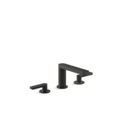 KOHLER Composed Matte Black 2-Handle Widespread WaterSense Labelled Bathroom Sink Faucet - Drain Included