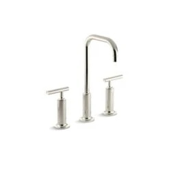 KOHLER Purist Polished Chrome 2-Handle Widespread WaterSense Labelled Bathroom Sink Faucet - Drain Included