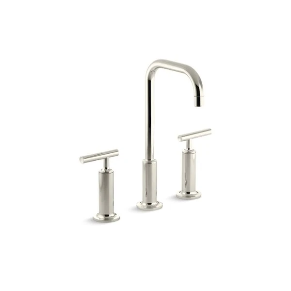 KOHLER Purist Polished Chrome 2-Handle Widespread WaterSense Labelled Bathroom Sink Faucet - Drain Included