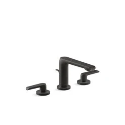KOHLER Avid Matte Black 2-Handle Widespread Bathroom Sink Faucet - Drain Included