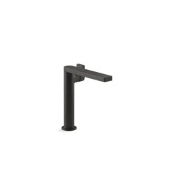 KOHLER Composed Matte Black 1-Handle Single Hole WaterSense Labelled Bathroom Sink Faucet With Drain