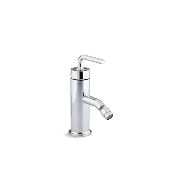 KOHLER Purist Polished Chrome Horizontal Spray Bidet Faucet With Straight Lever Handle