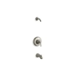 KOHLER Forté Sculpted Brushed Nickel Bathtub And Shower Faucet - Shower Head Not Included