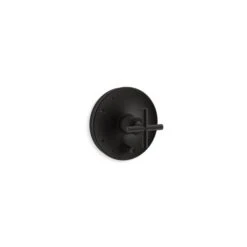KOHLER Purist Matte Black Metal Cross Valve Trim And Shower Handle