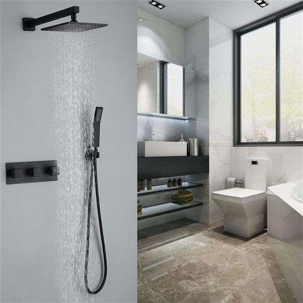 CASAINC 2-spray Rain Shower Head And Handheld Shower Combo 1.5 GPM (5.7 LPM)