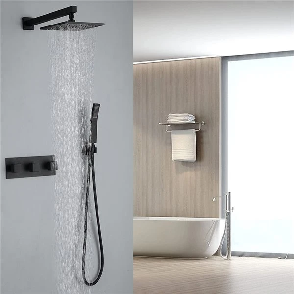 CASAINC 2-spray Rain Shower Head And Handheld Shower Combo 1.5 GPM (5.7 LPM) - Image 4