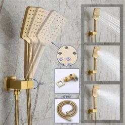 CASAINC Shower System 1-handle Shower Faucet (Valve Included) - Gold