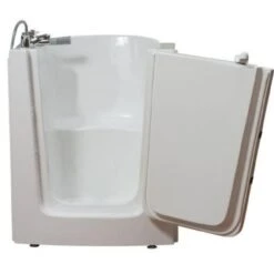 MBTubs Mobility 33-in X 38-in White Gelcoat/Fibreglass Rectangular Right-hand Walk-in Bathtub (Faucet Included)