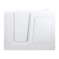 Mobility Bathworks Elite 28-in X 48-in White Gelcoat/Fibreglass Square Right-hand Walk-in Bathtub (Faucet Included)