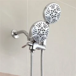 Boyelliving Chrome 5-spray Shower Head And Handheld Shower Combo 1.75 GPM (6.6 LPM)
