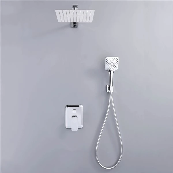 Clihome Polished Chrome 3-spray Rain Shower Head And Handheld Shower Combo 2.5 GPM (9.5 LPM) - Image 3