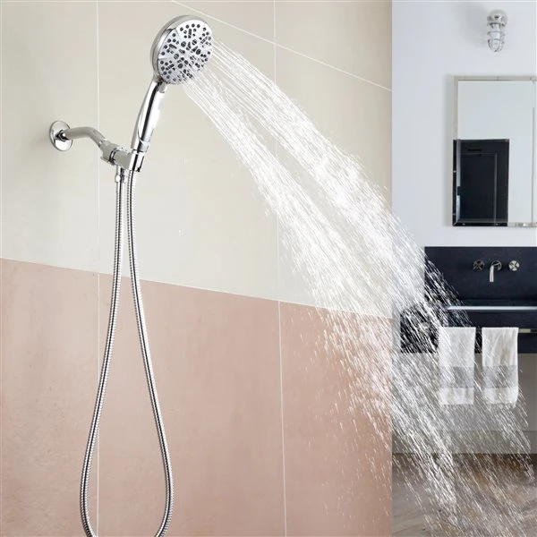Boyelliving Chrome 5-spray Handheld Shower 1.75 GPM (6.6 LPM) - Image 4