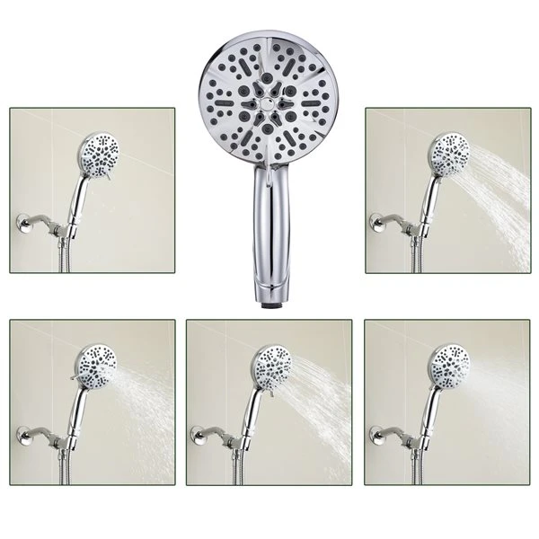 Boyelliving Chrome 5-spray Handheld Shower 1.75 GPM (6.6 LPM) - Image 5