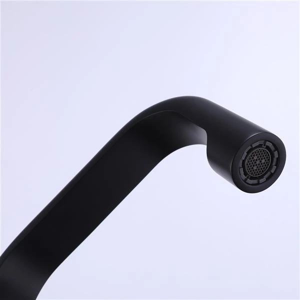 Clihome Matte Black 2-handle Single Hole Bathroom Sink Faucet (Deck Plate Included) - Image 5