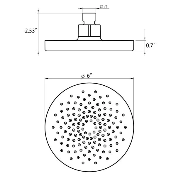 Boyelliving Chrome 1-spray Shower Head 1.75 GPM (6.6 LPM) - Image 2