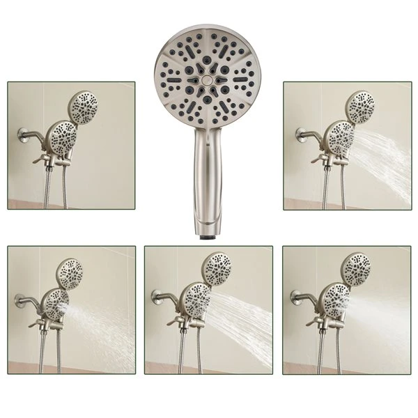 Boyelliving Brushed Nickel 5-spray Shower Head And Handheld Shower Combo 1.75 GPM (6.6 LPM) - Image 2