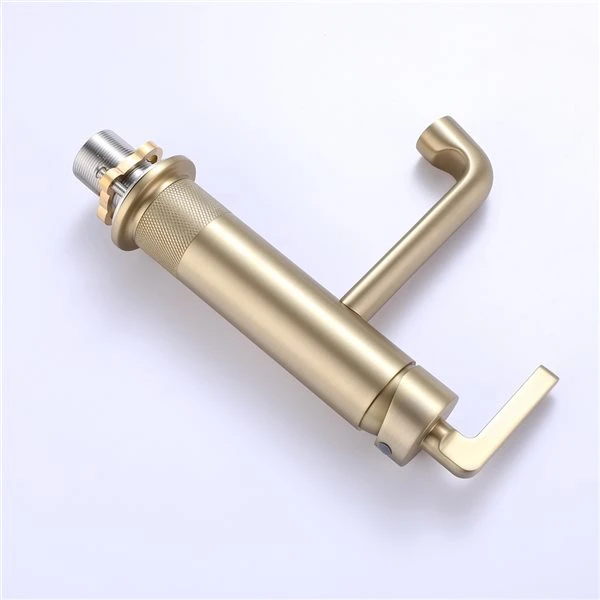Clihome Brushed Gold 1-handle Wall-mount Bathroom Sink Faucet