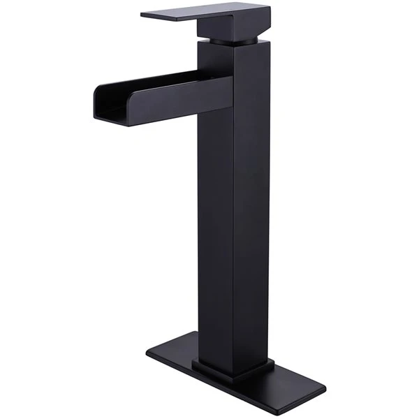 Clihome 1-handle Single Hole Bathroom Sink Faucet And Deck Plate - Matte Black - Image 2