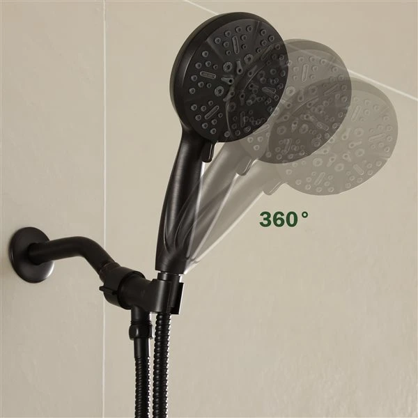 Boyelliving Oil-rubbed Bronze 5-spray Shower Head 1.75 GPM (6.6 LPM) - Image 5