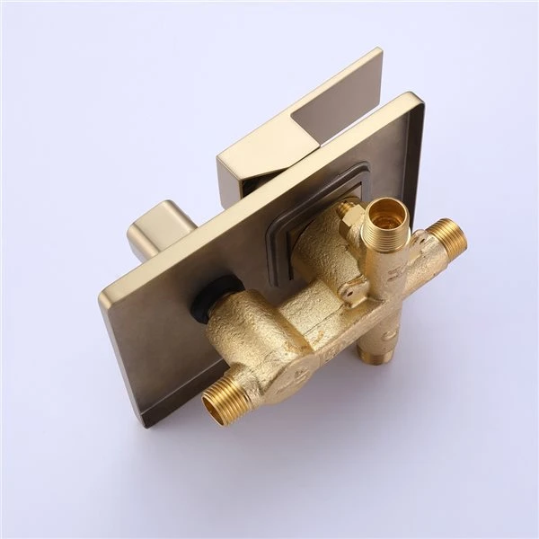 Clihome Brushed Gold 1-handle Residential Wall Mount Bathtub Faucet (Hand Shower Included) - Image 5