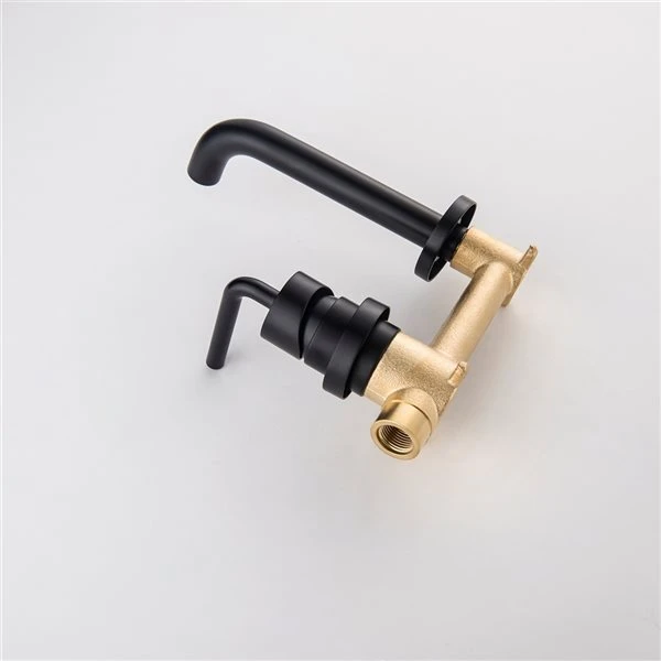 Clihome Matte Black 1-handle Wall-mount Bathroom Sink Faucet - Image 5