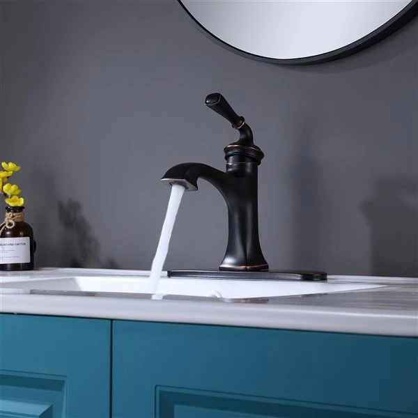 Clihome Oil-rubbed Bronze 1-handle Single Hole Bathroom Sink Faucet - Image 5