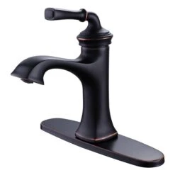 Clihome Oil-rubbed Bronze 1-handle Single Hole Bathroom Sink Faucet