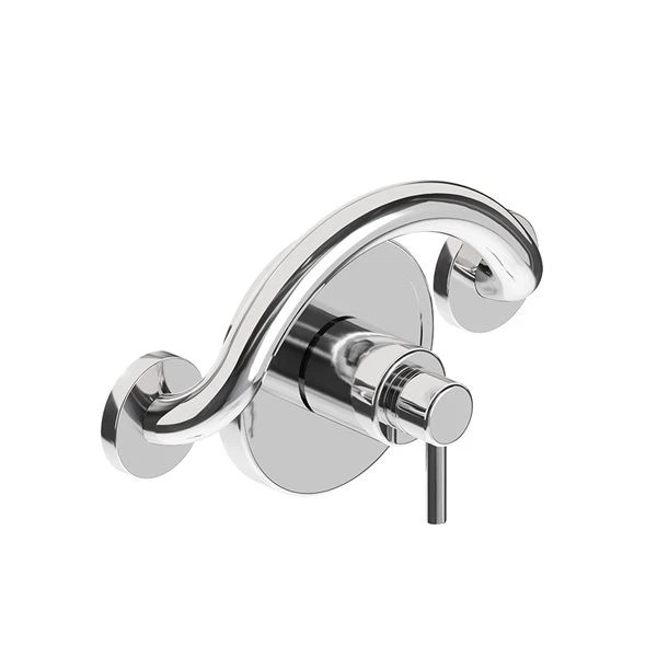 Healthcraft Products Crescent Plus Series 7.5-in Polished Chrome Wall Mount Grab Bar - ADA Compliant - Image 4