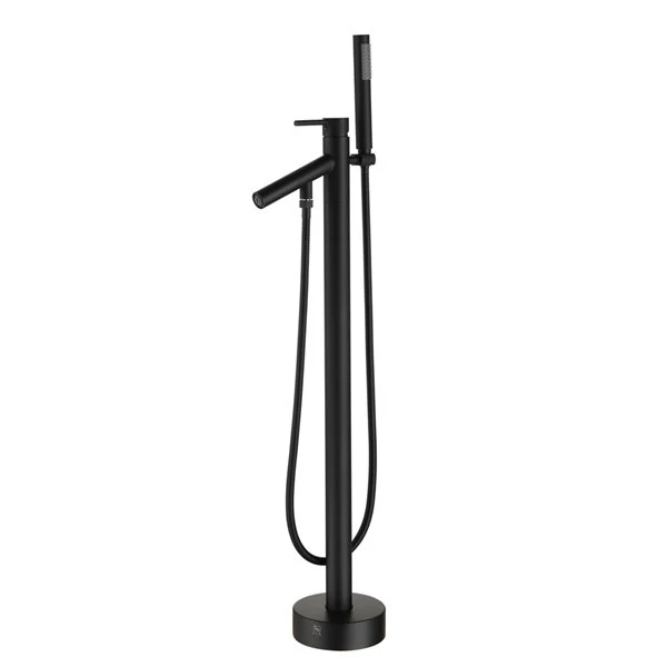 CASAINC Black Freestanding Single-Handle Bathtub Faucet With Hand Shower - Image 2