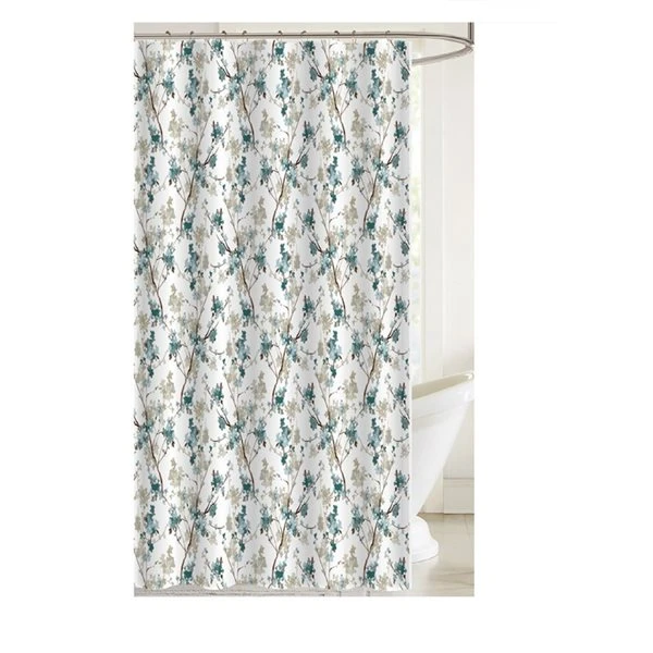 IH Casa Decor 71-in X 71-in Polyester Floral Shower Curtain