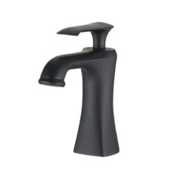 Dornberg Matte Black 1-Handle Single Hole Bathroom Sink Faucet