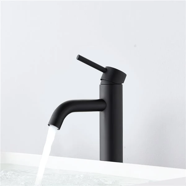 Dornberg Matte Black Single Hole High Bathroom Sink Faucet - Image 4