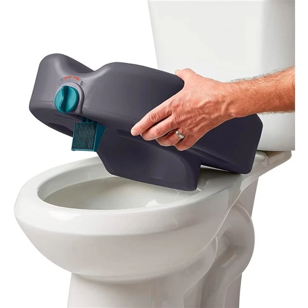 Medline Canada Corporation Locking Grey Toilet Seat Without Arms With Microban - Image 3