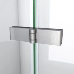 DreamLine Aqua-Q Fold 29-1/2-in X 72-in Frameless Bi-Fold Shower Door - Brushed Nickel