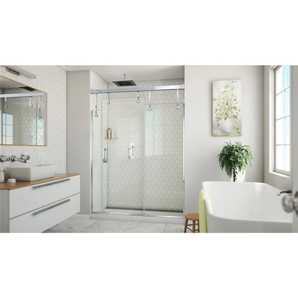 DreamLine Avenue 56-60-in X 79-in Sliding Shower Door In Chrome